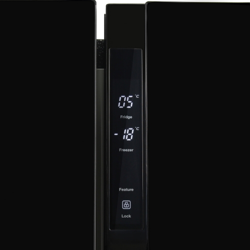Купить  холодильник hyundai cs 5003 f черное стекло в интернет-магазине Айсберг! фото 2